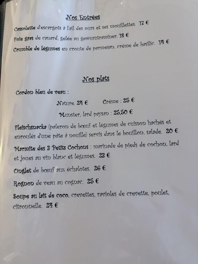 Auberge des trois petits cochons - Menu Image 3